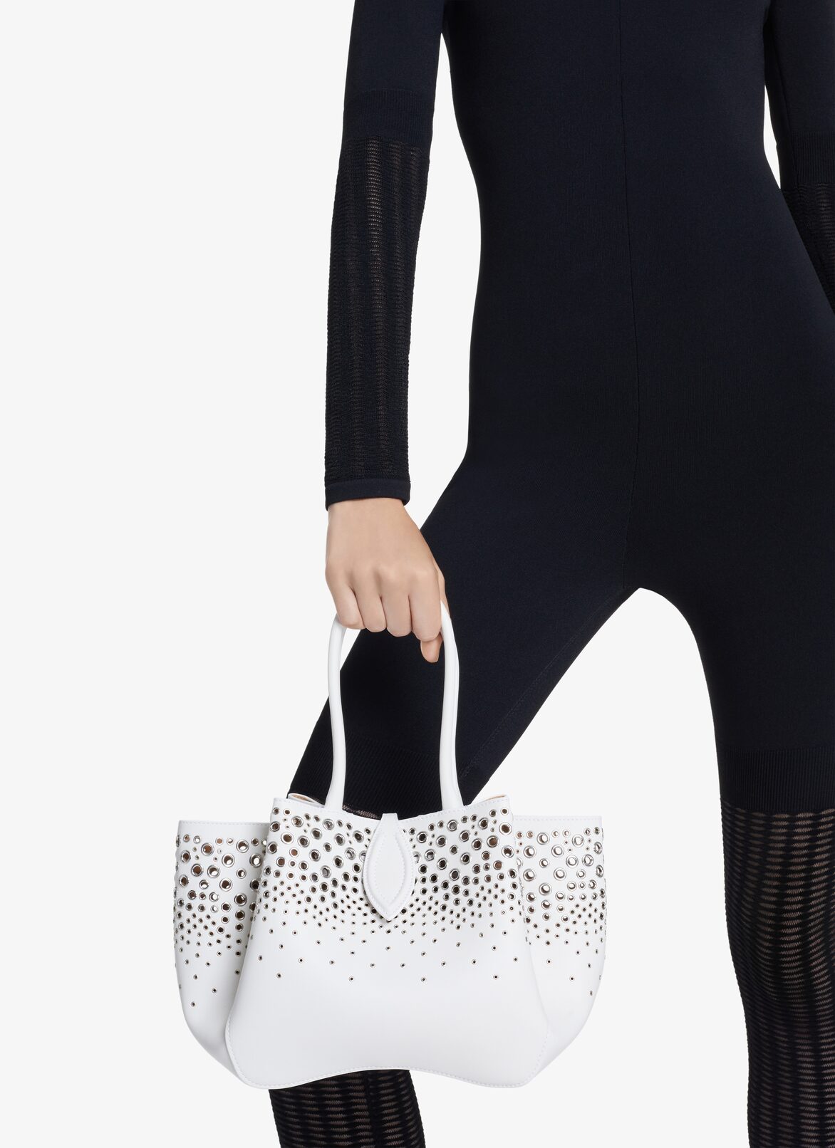 EYELET ANGELE 20 BAG ALAÏA OPTIC WHITE EYELET ANGELE 20 BAG